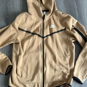 Beige/ Tan NIKE tech Zip-up jacket.
